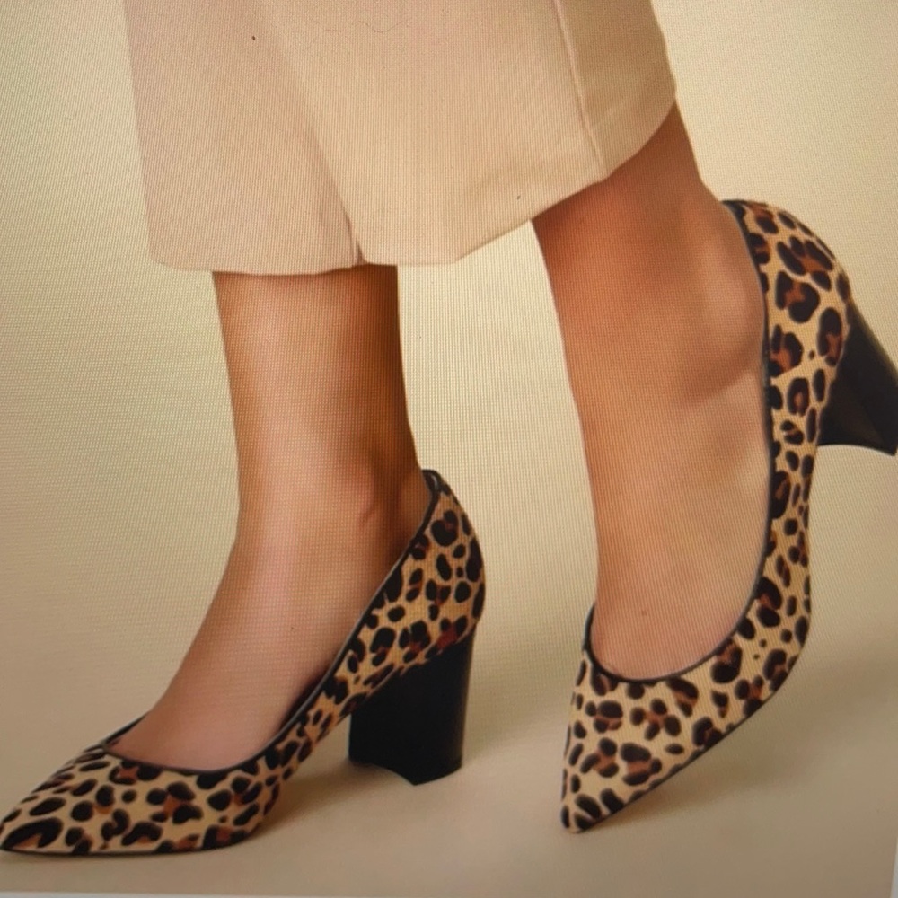 Marc Fisher Mana Leopard Print calf Hair Pumps